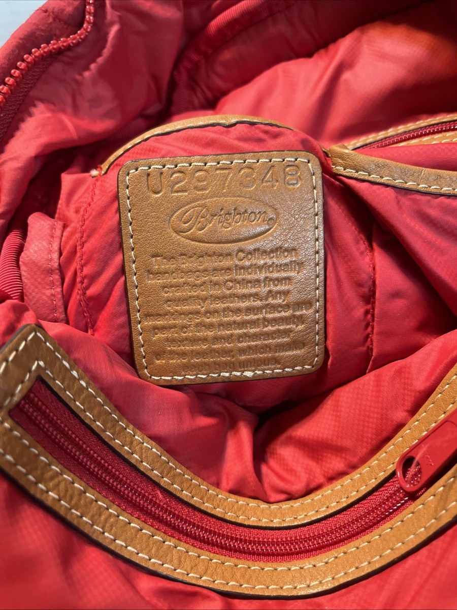 Brighton Heart To Heart Quilted Red Kingston Backpack Used  display picture 1