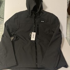 Boy Hurley Hooded Gray Jacket With Hood Lined In Black wind Resistant