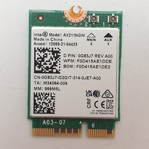 Dell Latitude 5430 Intel AX211NGW WLAN Bluetooth Karte WiFi Card Wireless