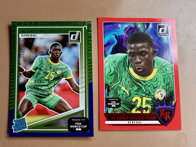 2025-26 Donruss El Hadji Malick Diouf Blue/Green Maze /270 + Red Rookie Kings