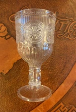 Set of 12 Vintage Style Plastic Goblets 12oz Clear Embossed Wine Glasses Cups