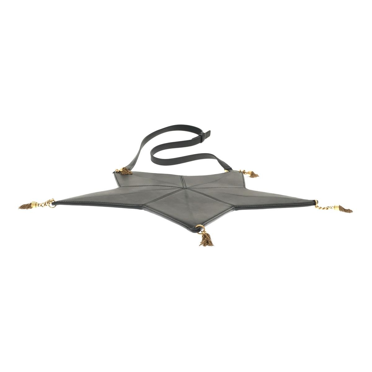 Borsa SAINT LAURENT Astro Star in pelle nera 36 cm 14 1 pollici 712039 con sacchetto antipolvere