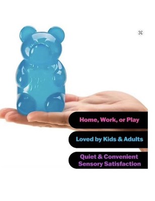 XXL Gummibärchen Quetschie / Squishy Blau/ Pink transparent