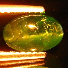 2.15Ct UNHEATED OLIVE GREEN KORNERUPINE CAT'S EYE GEMSTONE