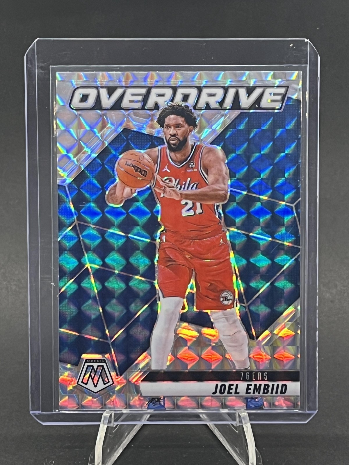 2024-25 Panini Mosaic #8 Joel Embiid Overdrive 250004