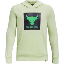 Under Armour Boys Project Rock Rival Fleece Hoodie 1373628-369 Youth XS