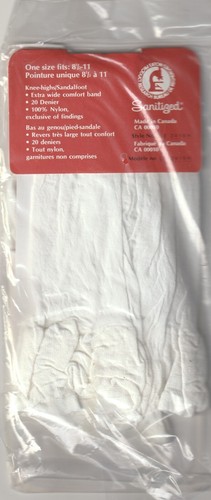 Vintage Eaton Vanity Fair Knee High Stockings Sandalfoot 2 Pair Pack 80's - Picture 4 of 8