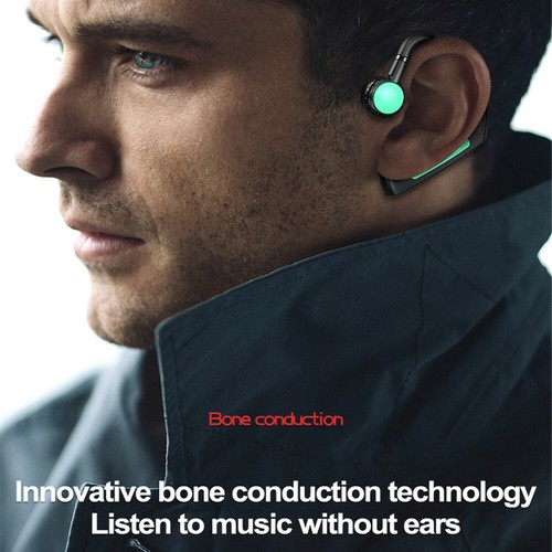 Auricolare Bluetooth a conduzione ossea auricolare camionista con microfono per Android iOS - Foto 8 di 16