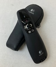 Logitech R400 Remote Wireless Presenter Laser Pointer with Zippered Case WORKS