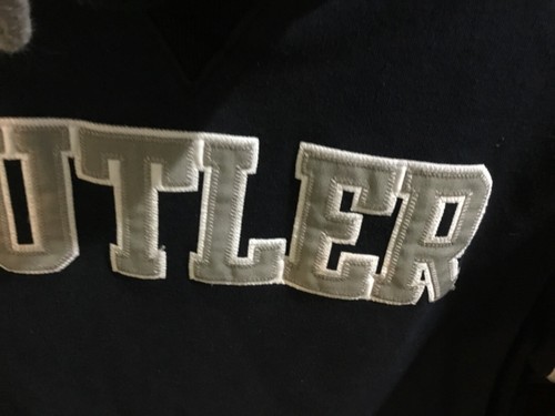 Butler Bulldogs CHAMPION Navy SEWN SPELL OUT Hoodie Sweatshirt SZ M - Cool - Picture 9 of 14