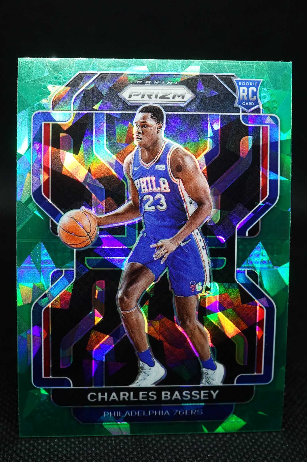 2021-22 NBA Panini Prizm Green Ice Charles Bassey #304 Rookie RC - RARE INVEST