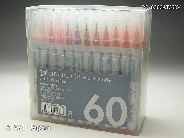 KURETAKE ZIG Clean Color Real Brush RB-6000AT-60V / 60 colours