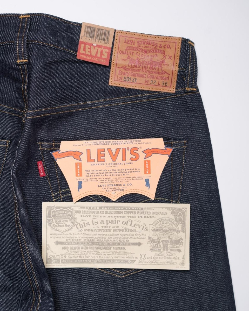 LVC Levi's Vintage Clothing 501 XX 1954 Selvedge Denim Jeans 32X34