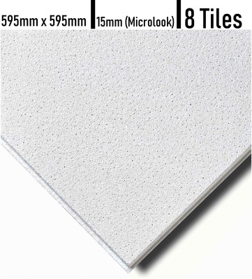 Suspended Microlook Sandtone Ceiling Tegular Tiles 600 X 600mm