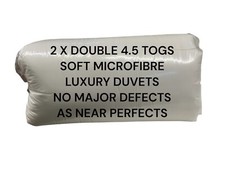 2 X DOUBLE 4.5 DUVETS LUXURY QUALITY MICROFIBRE SECONDS QUILTS JOB LOT LW28