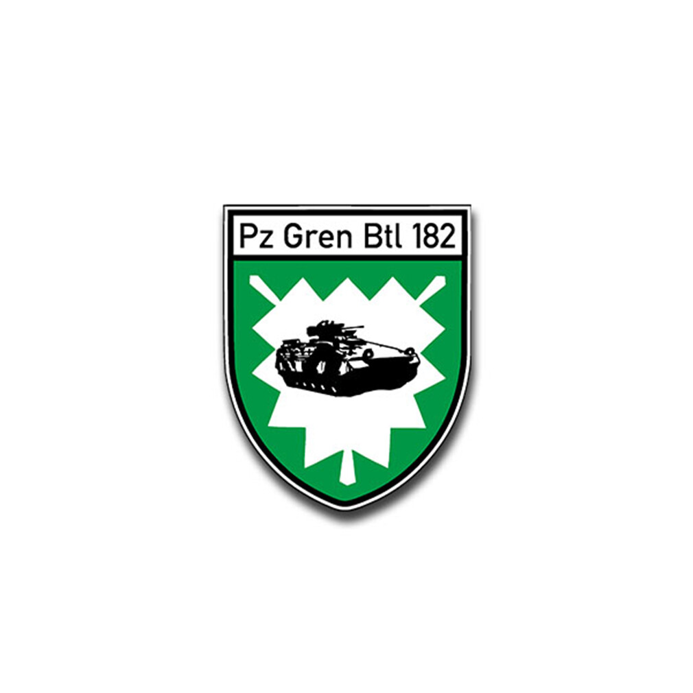 Copytec Patch Panzergrenadierbataillon 182 – Klettpatch 65x75 Mm Für Uniform Oder Jacke