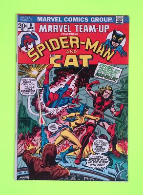 Marvel Team-Up #8 Vol. 1 1973 Marvel Comics 1st App 5.0 (Spider-Man, Cat) G32-63