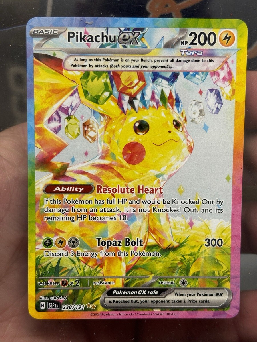 Pikachu EX Surging Sparks 238/191 SIR Special Illustration Rare