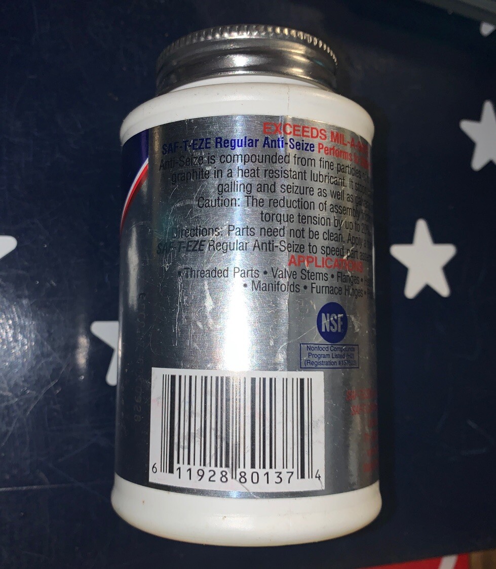 SAFTEZE Regular AntiSeize Performs To 2000F SBT8 8oz eBay