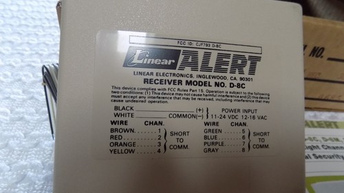 BRAND NEW LINEAR D-8C Eight-Channel Receiver - Picture 3 of 6