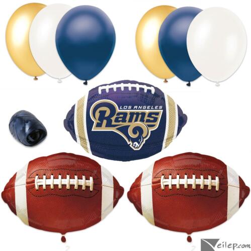 Los Angeles Rams Football Balloon Decorations Party Pack 10pc Starter Kit - Afbeelding 1 van 4