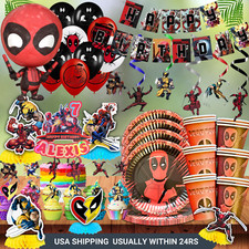 DEADPOOL Cake table Birthday Balloons PARTY balloon supplies decoration banner