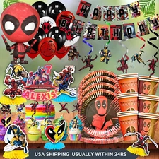 DEADPOOL Cake table  Birthday Balloons PARTY balloon supplies decoration banner