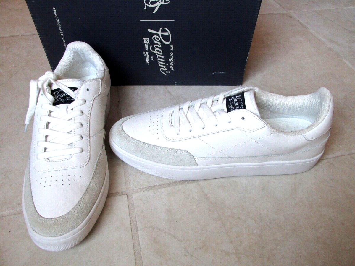靴 PenGuin NEW Original Penguin CLUB Lace Up Low Top Sneakers MENS 10.5 White