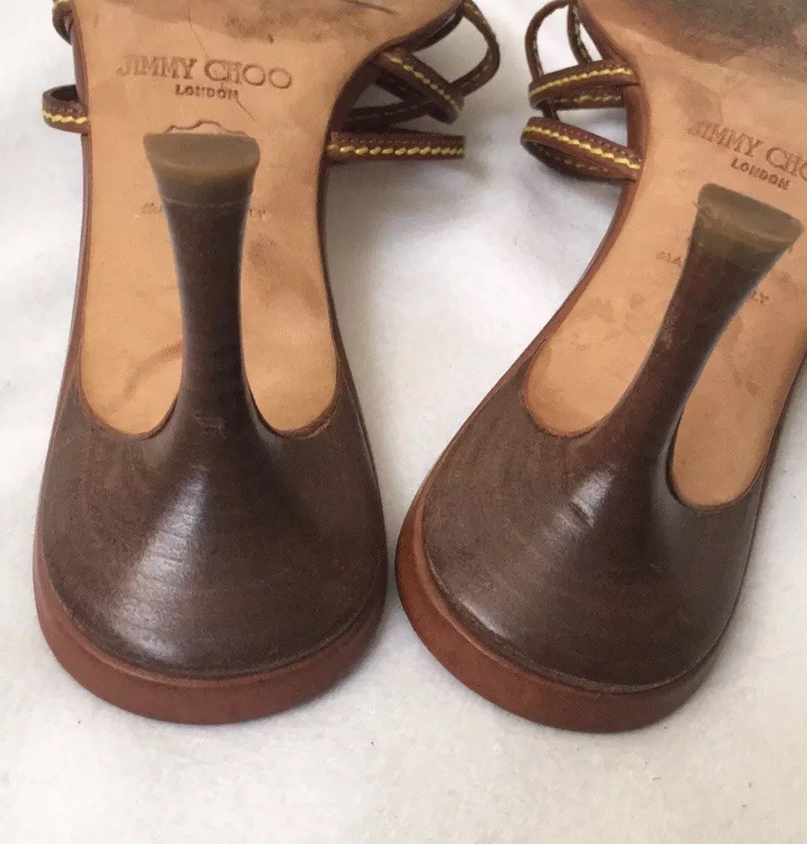 シューズ・サンダルその他 JIMMY CHOO Woman Heeled sandals Brown AYLA110HJB COFFEE Jimmy Choo Ayla 85mm Wedge Sandals | Brown | FARFETCH