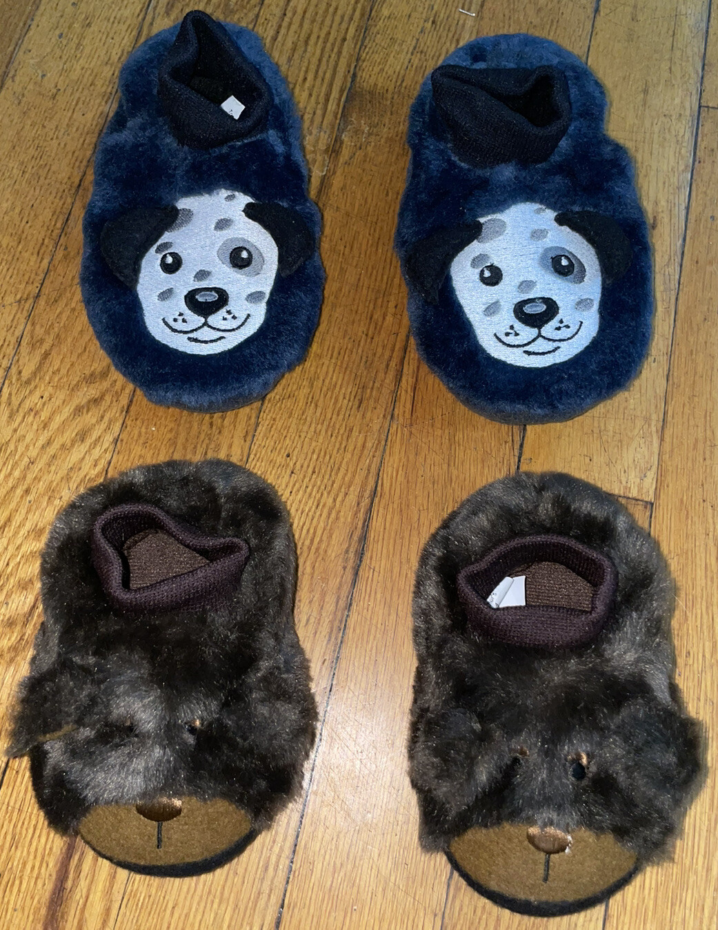 Lot Of 2 L.L. Bean Toddler Slippers Sizes 3-4 & 9-10 Grippy Soles