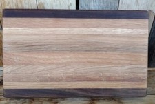 Handcrafted American Walnut  Oak Hardwood Cutting Board Bread Board 13x8x1.5