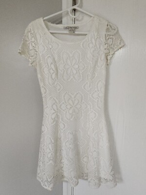 American Rag Women White Floral Lace Crochet Dress Small | eBay