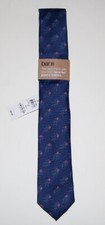 Mens Slim Tie Blue with Allover Pink Melon Floral Print BAR III 55 - NWT
