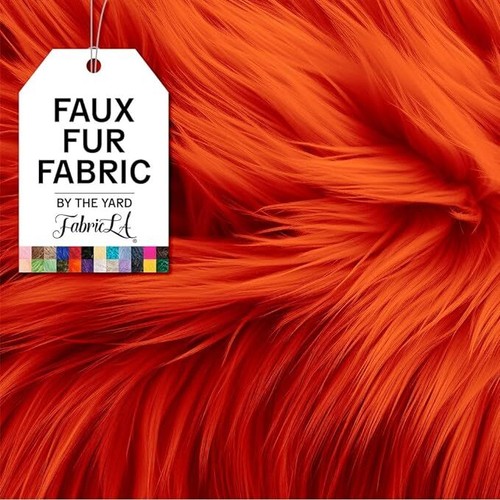 FabricLA Shaggy Faux Fur Fluffy Fabric by the yard | Artificial Art & Craft - Picture 38 of 46