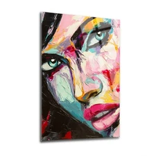 Pink Girl Glass Wall Art, Easy Installation, Fade Proof Home Decor Wall Art