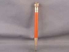 Eversharp Vintage Red Hard Rubber Chased Ring Top Pencil-working