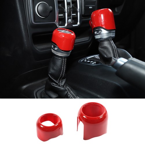 Red ABS Gear Shift Knob 4WD Four Wheel Drive Cover For Jeep Wrangler JL