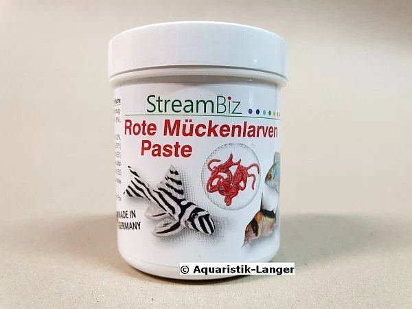 STREAMBIZ Rote Mückenlarven Paste - Alleinfutter für tropische Zierfische (9,23 EUR/100 g)