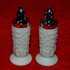 VINTAGE Milk Glass Salt and Pepper Shakers Beautiful Condition! Made in USA