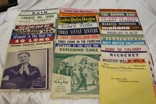 Music Sheets Piano Guitar Accordion 1920 - 1950 Lot of 30