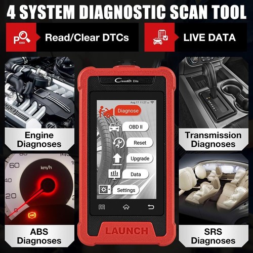 LAUNCH Creader Elite 205 OBD2 Scanner Engine AT ABS SRS Diagnostic Tool TPMS DPF - Picture 3 of 14