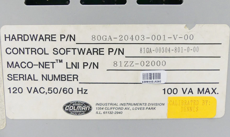 BARBER COLMAN MACO 8000 80GA-20403-001-V-00 6 ZONE TEMP MODULE -used- - Bild 3 von 3