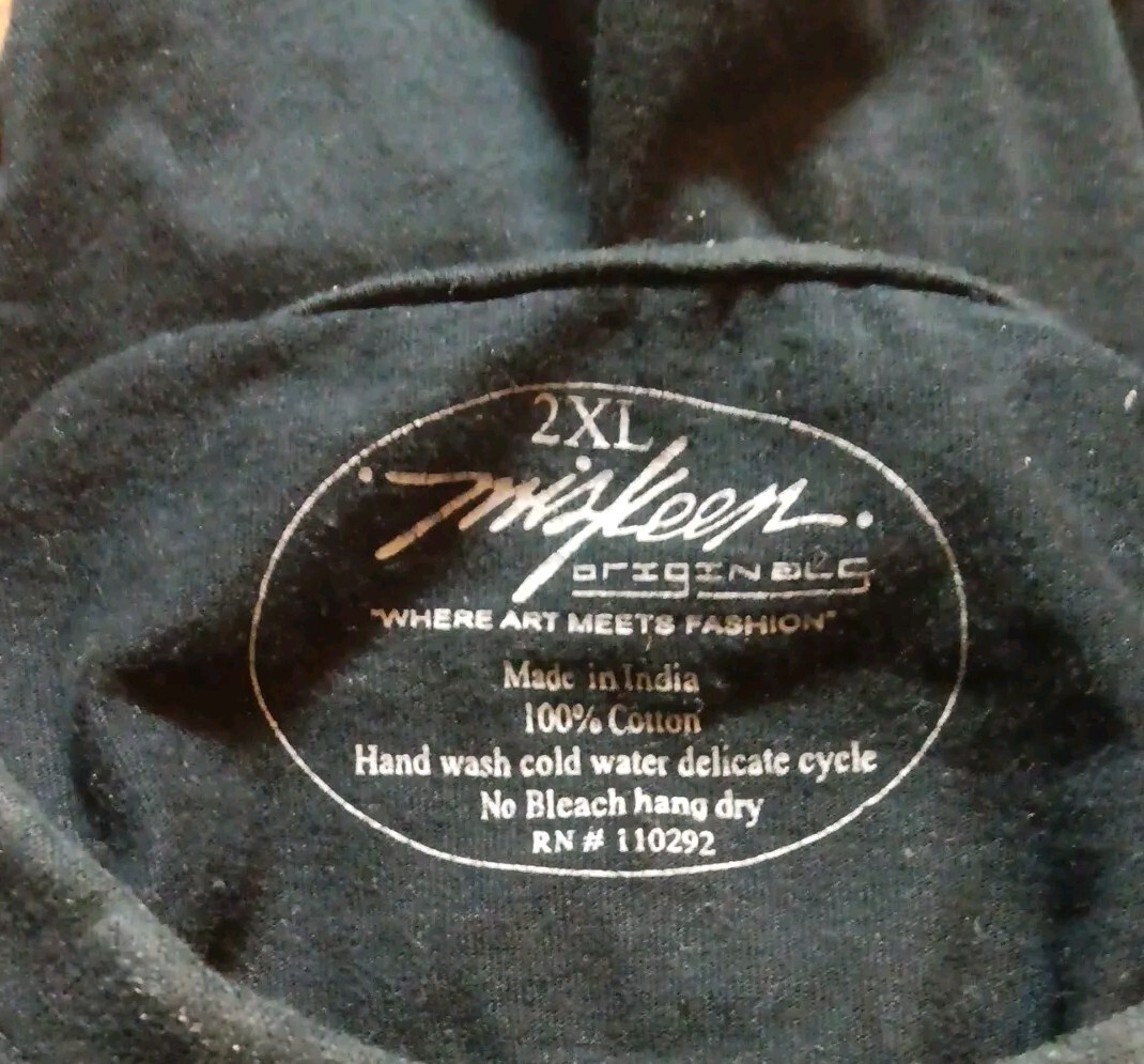 Miskeen Originals Tshirt Graphic Bling Y2K Black Size 2XL *Rare image 5
