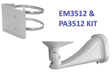 Pelco EM3512 Mount & PA3512 Pole Mount Adapter Kit for EH3512 Camera Housings