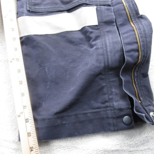 Carhartt FR Duck Bib Overall Men 44x33 Blue Flame-Resistant Unlined 42x36 TAG - Picture 4 of 15