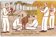 Postcard U. S. Naval Orphan Asylum, Guantanamo Naval Station, Cuba VPC0.