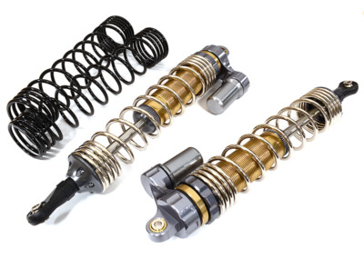 Alloy Piggyback Front Shock (2) For Traxxas 1/7 Unlimited Desert Racer (L=140mm) C29046BLACK
