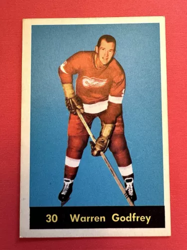 ExMt 1960 Parkhurst #30 Warren Godfrey Clean No Crease Original Unaltered 60-61