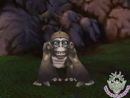 King Mukla Loot Card Banana Charm Pet World of Warcraft WoW TCG Chimp Monkey - Afbeelding 1 van 2