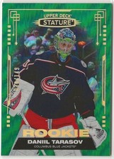 2021-22 Upper Deck Stature Green Rookie #143 Daniil Tarasov 024/149 Columbus